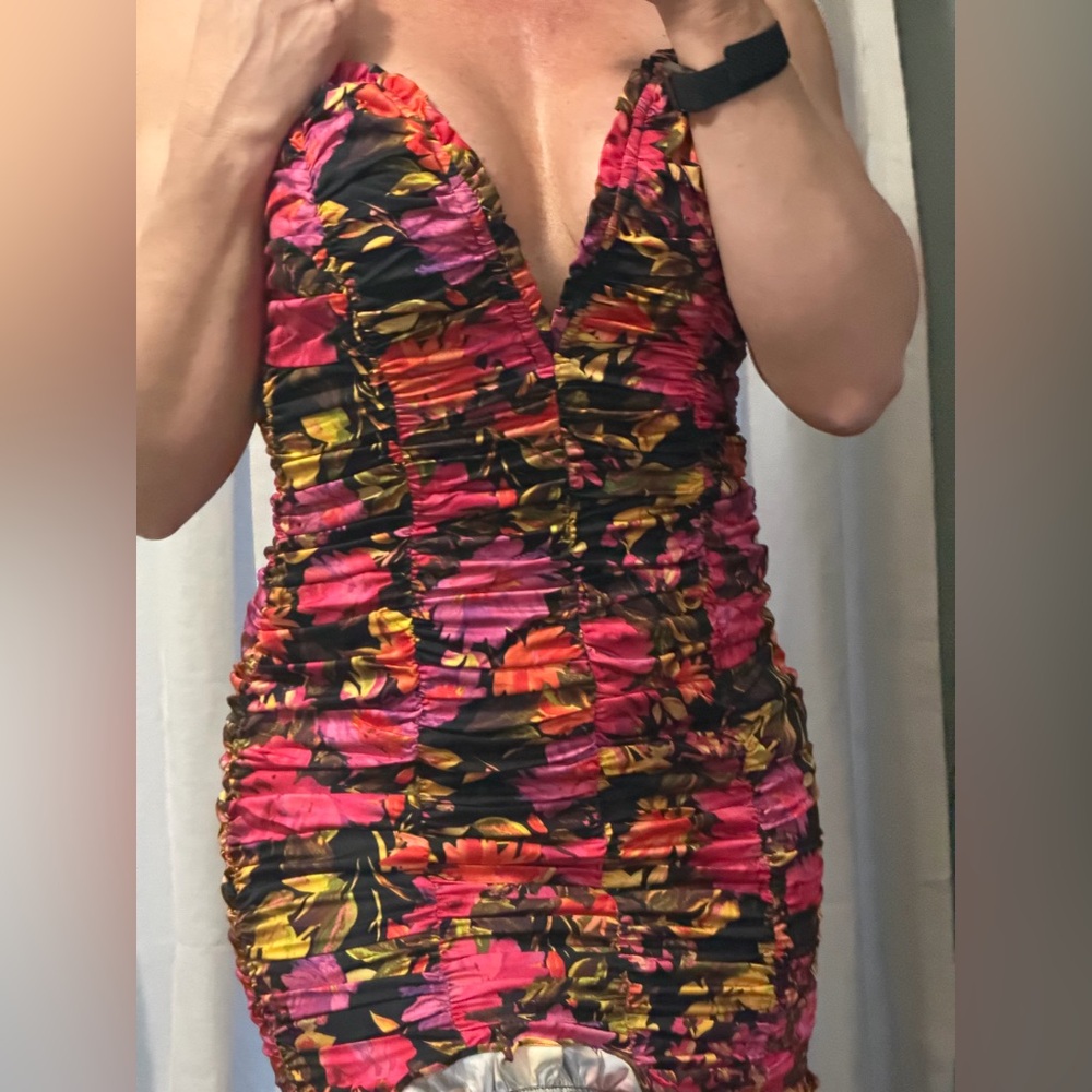 Vibrant Ruched Dress